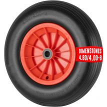 Rueda irrompible de 400 mm con diámetro de 20 mm para carretillas, carros, etc.