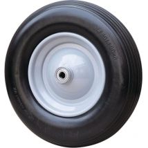 Rueda de polímero de 400 mm de diámetro, ancho de rueda 100 mm, totalmente espumado, incluido el eje Capito