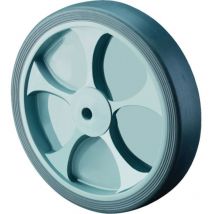 Bs Rollen - Rueda de repuesto D.100mm carga 110kg goma eje gris D.12mm buje longitud 40mm