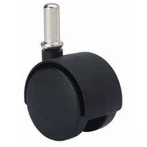 Schwarzes Kunststoff-Doppelrad 50 mm glatter Stift M8 1-0130 Alex