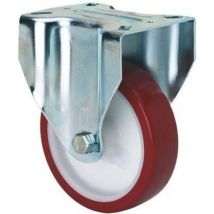 Alex - rueda fija 17zvl80-pol poliamix blanco-poliur.marron eje liso