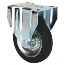 Rueda fija 100 mm metal y goma – Carga máxima 110 kg