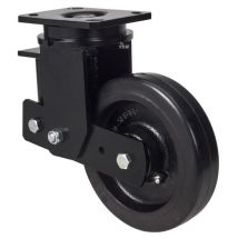 Ruedas Alex - rueda giratora placa 10hlsb150-hgb suspension hierro-goma negra natural bolas