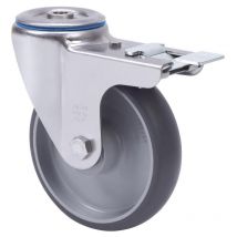 Ruedas Alex - rueda giratora aguj.m12 fr.inox.20zvlifd100-pgzn poliamix-goma gr.inyect.liso