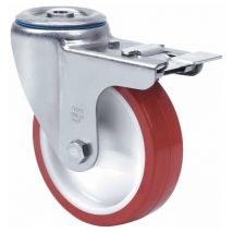 Ruedas Alex - rueda giratora aguj.m12 fr.inox.20zvlifd125-pol poliamix bl-poliur.marr.liso