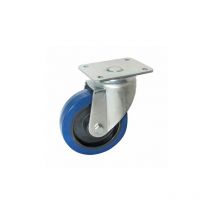 AVL - Rueda giratoria con placa - caucho azul - Ø100 - 527832O