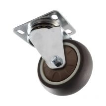 Alex - ruedas rueda giratora placa 10clr60cp-pgib goma gris eje bolas