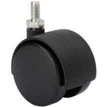 EHL - Rueda Giratoria Polipropileno 6x15cm Ø4cm Espiga Roscada Eje Liso Negro Carga20kg Marca