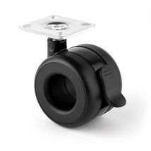 Robby - Rueda Negra Plet. Bogota D-60 C.Freno - bogotá - Rueda para muebles de pletina con o sin freno