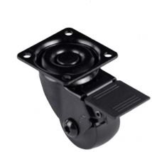 Robby - Rueda Negra Plet. Nairobi D-50 C.Freno - nairobi - Ruedas de pletina con o sin freno