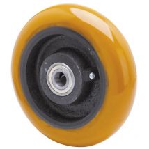 Rueda huab200-25-60 nucleo hierro y banda poliur.naranj.bolas balona