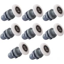 Linghhang - Ruedas deslizantes para puerta de ducha, 8 Uds., 19mm, ruedas deslizantes para baño, ruedas para puerta de vidrio