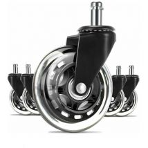 Joorrt - ruedas para silla de oficina, ruedas giratorias de 11 x 22 mm, rodamiento silencioso de 360°, resistentes a la abrasión y antiarañazos.