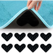 Rug Grippers 8 Pcs Anti Derapant Tapis Réutilisable et Lavable Antiderapant Autocollants de Tapis, Adhésif Puissant, Anti Curling