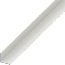 Ruk White hard polyvinyl chloride equal sided Angle Strip 1m x25x1mm - White
