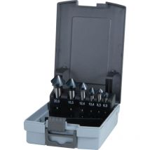 Set di svasatori DIN 335C 90 gradi 6,3-20,5 mm HSS TiAlN 6 pezzi Ku.-Kass.RUKO
