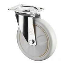 Capacidad de la ruleta D.150mm.600kg de plástico L138xB110mm blanco Bs Rollen