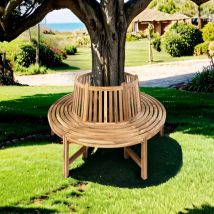 Rundbank 360° Gartenbank Teak massiv ø220 cm timo