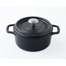 Invicta - Runde auflaufform aus emailliertem gusseisen 26 cm mattschwarz puv402261