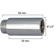 Verchromte runde Verlängerung 1/2' x 50