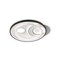 Fabrilamp - evora runde deckenleuchte schwarz/weiss 160w 3000-4000-6000k 7x45x52cm 13600lm c/remote