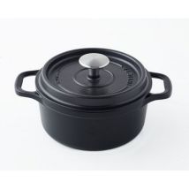 Invicta - Runde emaillierte auflaufform aus gusseisen 28cm mattschwarz puv402281