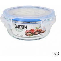Runde Lunchbox mit Deckel Quttin Transparent 400 ml ø 13,5 x 6 cm (12 Stück)