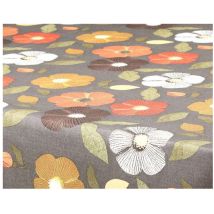 Runde Polyester-tischdecke Ø160cm Blumen Grau Auf Kleiderbügel - Access Deco