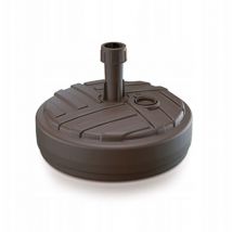 Prosperplast - Runde Polyethylen -Regenschirm -Basis mit gestreiftem Design 39 x 39 x 13 cm in Schokoladenfarbe