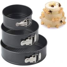 Runde Springformen Aus Edelstahl, Springform-backform-set, Backform Mit Herausnehmbarem Boden, 3-teilig (12 Cm/ 18 Cm/ 22 Cm)