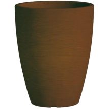 Monacis - Runde Vase Cromia Adone Aus Harz Mit Dekoration 'made In Italy' Ø 30 X H 38 Cm -vase / Weiß