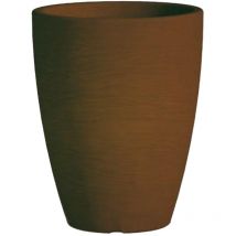 Runde Vase Cromia Adone aus Harz mit Dekoration 'Made in Italy' ø 30 x h 38 cm -Vase mit Untersetzer / Rot