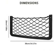 3-teiliges Auto-aufbewahrungsnetz, Kofferraum-aufbewahrungs-organizer, 36 X 18 Cm (elastisches Netz), Multifunktionale Auto-taschen-organizer-tasche 