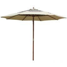 Runder Garten Regenschirm 350 cm in Holz Sun Top Scottish Garden Deluxe Kollektion