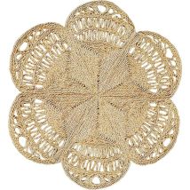 Privatefloor - Runder Jute-teppich - Boho Bali - 120 Cm - Niluh Naturfarben