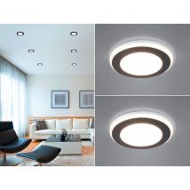 Runder led Deckeneinbaustrahler 2er Set Schwarz matt ø 8,2cm