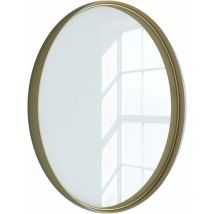 Runder Metallspiegel Ø60 cm, gold glänzend, lackiertes Finish – Kassia