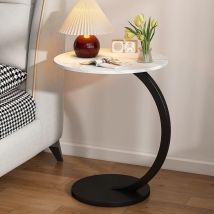 Runder Sofa-beistelltisch, Kleiner Büro-beistelltisch Für Wohnzimmer, Schlafzimmer, Ideal Für Den Innen- Und Außenbereich, 40 X 62 Cm (weiß)