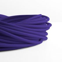 Barcelona LED – Rundes baumwollummanteltes Stromkabel Violett – 2x0,75mm² – 230V – Kupfer – Ideal für Vintage-Lampen