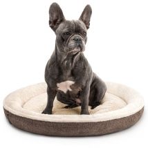 Rundes Hundebett Hundekissen Hundesofa Katzenbett Donut (m) 65 cm, Braun - Lionto