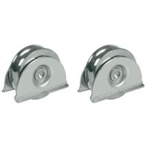 Rundrille-rad - Stahl - 100 Mm - Set Von 2 - Drehrolle - Flanschbefestigung