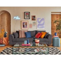 Lisa Design - Rune – 3-sitzer sofa – aus cord - dunkelgrau