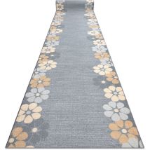 Rugsx - Runner anti-slip margaretka flower, gum grey 57 cm grey 57x700 cm