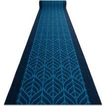 Runner anti-slip feathers navy blue 133cm blue 133x480 cm