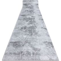 Rugsx - Runner Structural mefe 2783 Marble two levels of fleece grey 60 cm grey 60x450 cm
