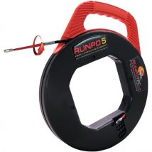 Runpotec - Tire-fils runpo 5 l. de ruban 30 m rayon courbure 15 mm d. du câble 5,3 mm