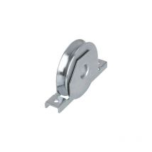 Ruota cancello a saldare gola v 427 Combi zincata supporto interno + cuscinetto mm 140