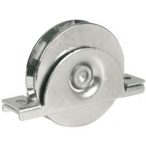Ruota a gola tonda AVL 80 mm per montaggio a filo - Portata 150 kg - 918080A
