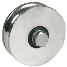 Ruota a gola tonda AVL 100 mm 2 cuscinetti a sfera - Carico 500 kg - Vite 14x70 mm - 916100A/2