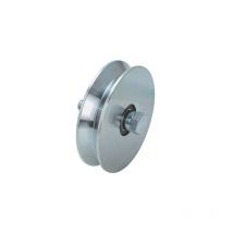 Ruota cancello a fissare gola v 407 Combi zincata + doppio cuscinetto mm 140
